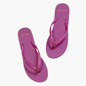 Tory Burch Magnolia Rosa Solid Flip Flops